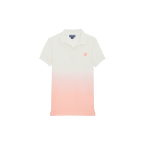 Girls Lyocell and Cotton Tie and Dye Polo Dress Peony front view