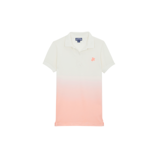 Girls Lyocell and Cotton Tie and Dye Polo Dress Peony front view