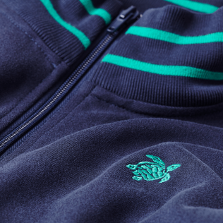 Boys Cotton Jacket Rayures Navy details view 2