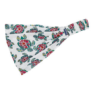 Bandeau cheveux fille Provencal Turtles Blanc vue de détail 2