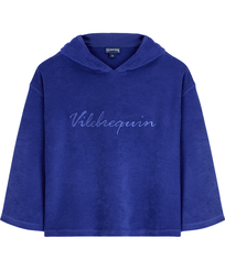 Damen Andere Uni - Solid Sweatshirt aus Frottee für Damen, Purple blue Vorderansicht
