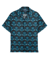 Men Linen Bowling Shirt - Vilebrequin x Abu Dhabi Goa front view