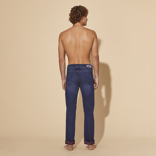 Jean stretch 5 poches homme Mosaïque Med denim w2 vue portée de dos