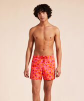 Men Stretch Swim Shorts New Leopard Apricot front worn view