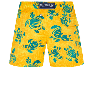 Boys Stretch classic Printed - Boys Swimwear Stretch Turtles Madrague, Yellow back view
