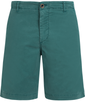 Bermudas de color liso para hombre Emerald vista frontal