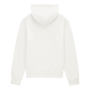 Sweat à capuche brodé en coton homme uni Off-white vue de dos