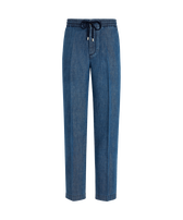 Men Denim Jogging Pants Med denim w2 front view