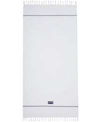 Kids Beach Towel Solid White front view