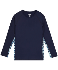 Camiseta de baño de manga larga con protección solar y estampado Turtles Leopard para hombre Thalassa vista frontal