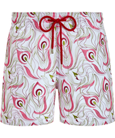 Men Swimwear Embroidered Camo Flowers - Limited Edition White 正面图