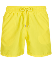 Men Swim Shorts Solid Lemon front view