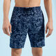 Men Cotton Bermuda Shorts Poulpes Bicolores Navy details view 1