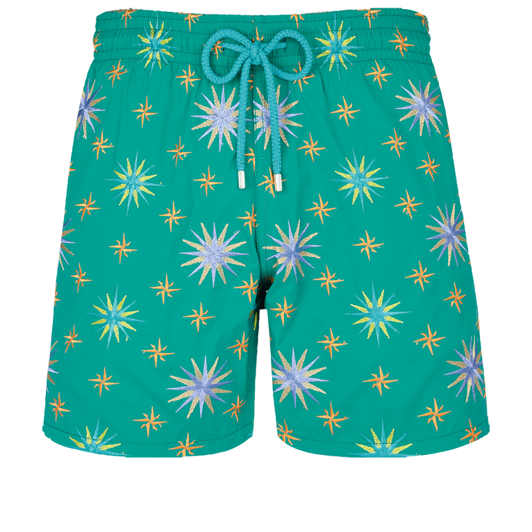 Pantaloncini Mare Uomo Ricamati Sud - Edizione Limitata - Costume Da Bagno - Mistral - Verde