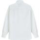 Camicia uomo in velluto tinta unita Off white vista posteriore