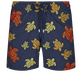 Men Embroidered Embroidered - Men Embroidered Swim Shorts Ronde Des Tortues - Limited Edition, Navy front view