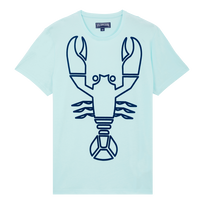 T-Shirt uomo in cotone biologico con stampa Lobster floccata Thalassa vista frontale