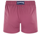 Men Swim Trunks Short and Fitted Stretch Solid Murasaki back view