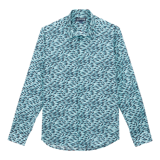 Camisa ligera unisex de gasa de algodón con estampado Gulf Stream Thalassa vista frontal