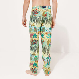 Pantalón de lino con estampado Jungle Rousseau para hombre Jengibre detalles vista 2