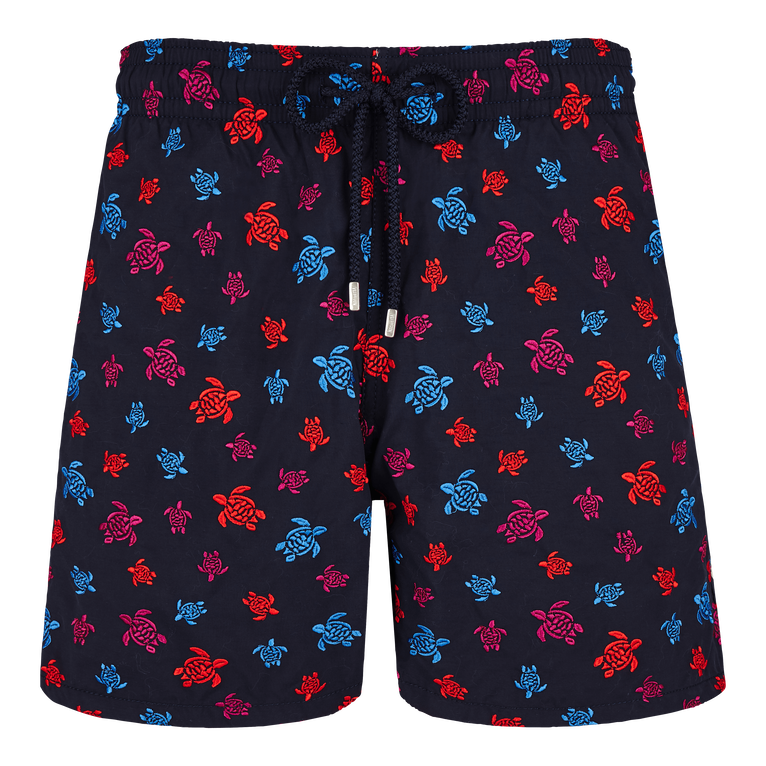 Men Swim Shorts Embroidered Ronde Des Tortues - Swimming Trunk - Mistral - Blue - Size XXXL - Vilebrequin