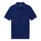 Polo en coton tricoté homme uni Outremer vue de face
