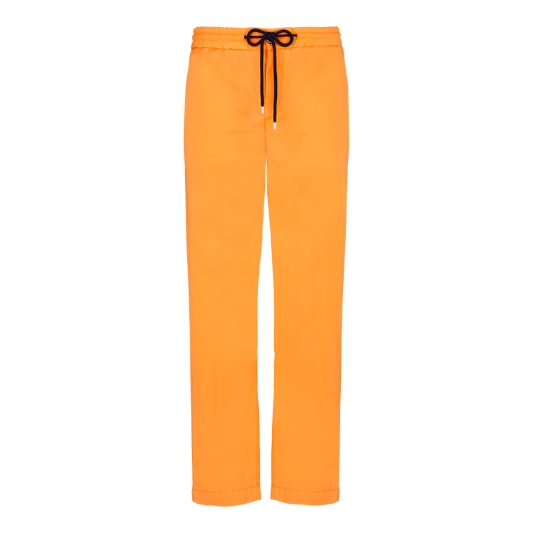 Men Tencel Popeline Jogger Pants - Clemence - Orange - Size 38 - Vilebrequin