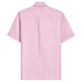 Men Bowling Shirt Linen Solid Ballet shoe Rückansicht