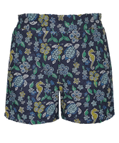 Girls Cotton Quilted Bermuda Shorts Mosaïque Navy front view