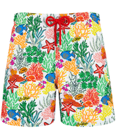 Men Swim Trunks Fonds Marins Multicolores White front view