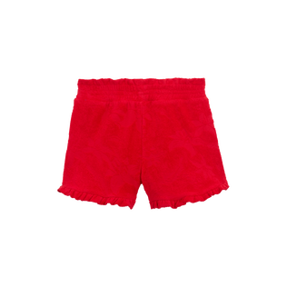 Girls Terry Shorts Jacquard Flower Power Lipstick back view