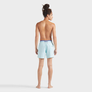 Men Swim Shorts Bicolor Blue note back worn view