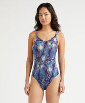 Costume intero donna Second Skin Eyes of the wind Midnight vista frontale indossata
