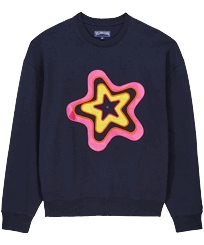 Sweatshirt en coton homme Stars Gift Bleu marine vue de face
