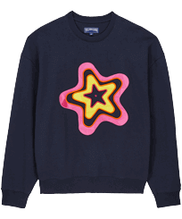 Stars Gift Sweatshirt aus Baumwolle für Herren Marineblau Vorderansicht