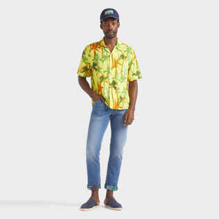 Men 5-Pockets Denim Pants Palms Offset Med denim w2 details view 1