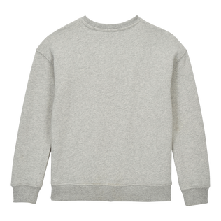 男童 Vilebrequin 徽标纯棉圆领运动衫 Heather grey 后视图
