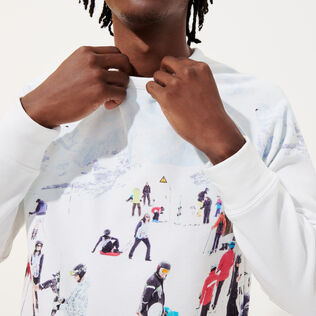 Men Cotton Sweatshirt Ski - Vilebrequin x Massimo Vitali Sky blue details view 2