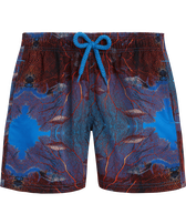 Maillot de bain garçon stretch Red Gorgonians - Vilebrequin x 1Ocean Multicolore vue de face