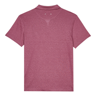 Polo en Jersey de Lin homme uni Murasaki vue de dos