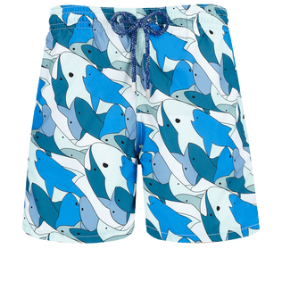 Men Swim Shorts Shark All Around Thalassa front view