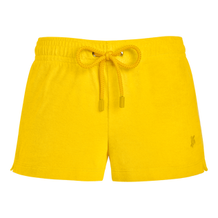 Women terry cloth Shorty solid - Vilebrequin x JCC+ - Limited Edition Citron front view