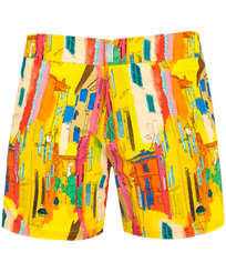 Bañador elástico con cintura plana y estampado Sunny Streets para hombre Sol vista frontal
