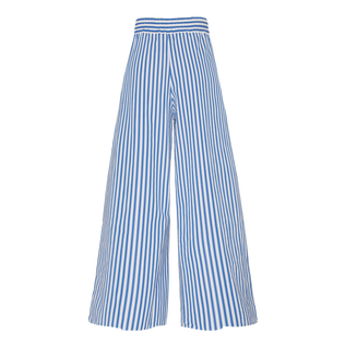 Women Organic Cotton Pants Striped - Vilebrequin x Ines de la Fressange Palace back view