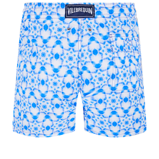 Bañador con estampado Ikat Medusa para hombre Blanco vista trasera