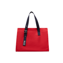 Bolsa de playa grande en algodón de color liso Lipstick vista frontal