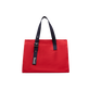 Große Einfarbige Strandtasche aus Baumwolle Lipstick Vorderansicht