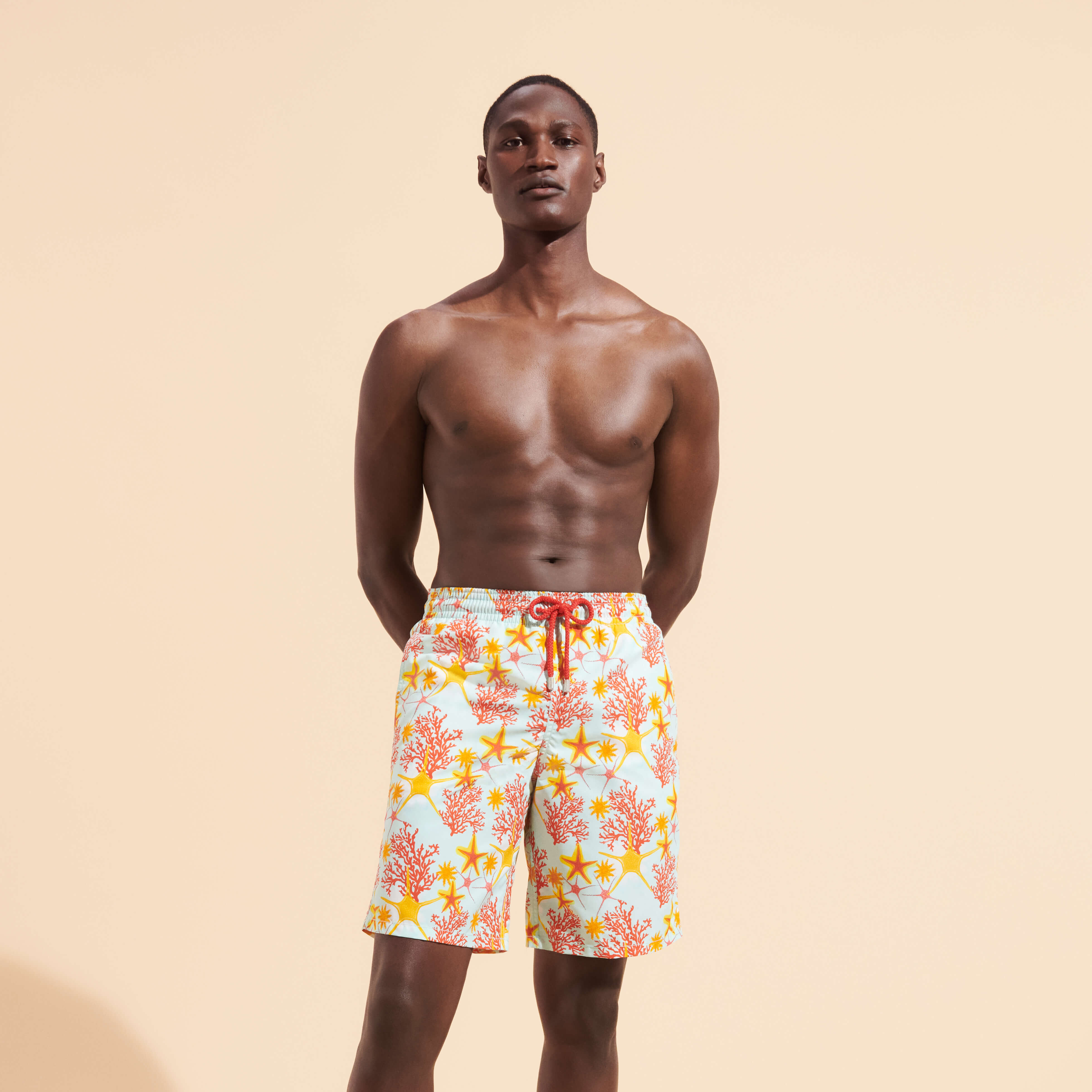 Men Long Swim Trunks Starlettes Coraux Vilebrequin
