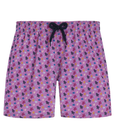 Pantaloncini mare bambino elasticizzati Micro Ronde des Tortues Rainbow Glycine vista frontale