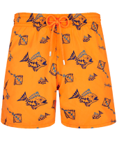 Men Swim Shorts Embroidered Vatel - Limited Edition Carrot front view